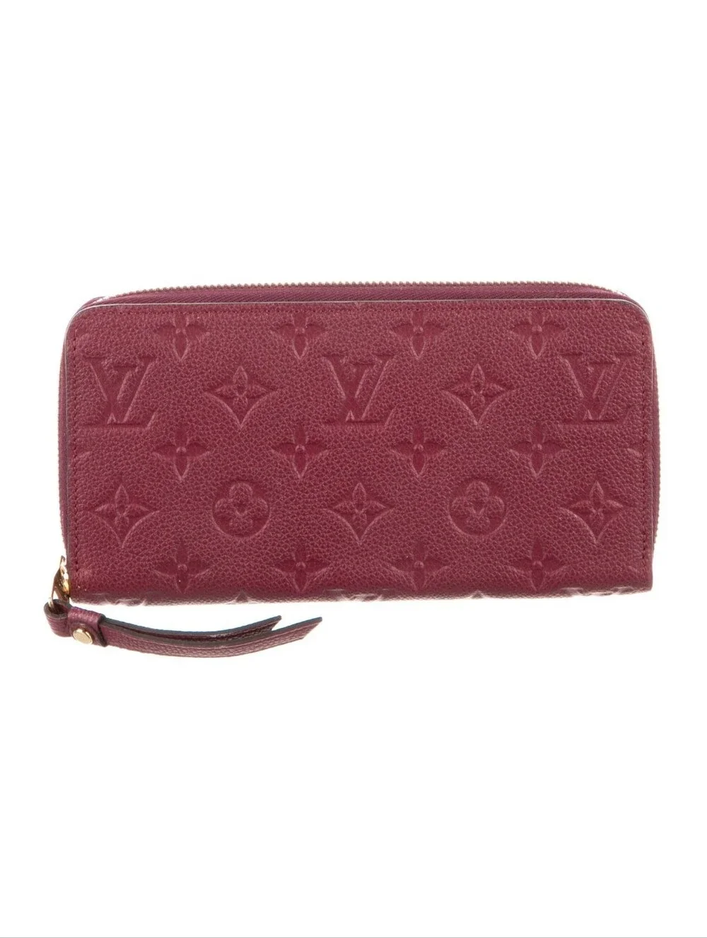 Like NEW! Rare! Louis Vuitton Empreinte LV Zippy Leather Wallet Aurore LV